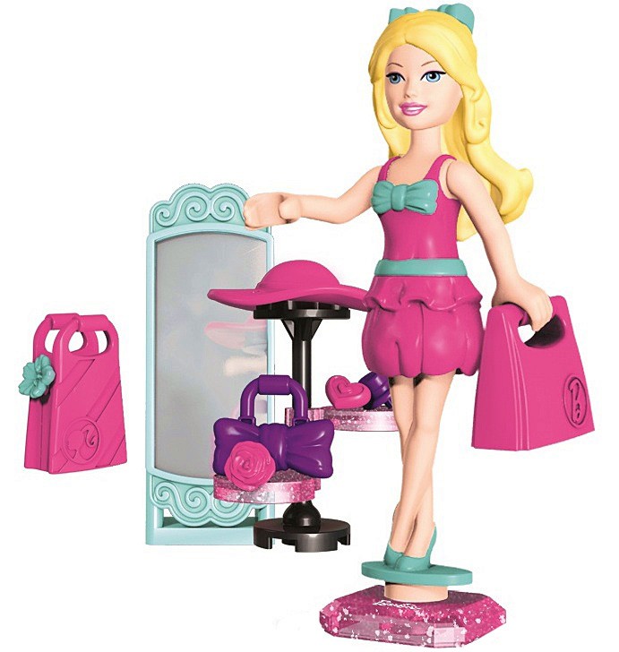 Барби на пазар Барби на пазар - Детски конструктор от серията "Barbie - Build'n Style!" - играчка