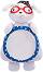 Плюшено зайче - Blue Heart - Бебешка играчка с огледало от серията "Love Rome" - играчка