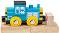 Дървен дизелов локомотив Bigjigs Toys - От серията Rails - 