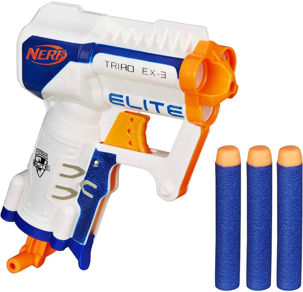 Nerf - N-Strike Elite Triad EX-3 - Пистолет с 3 стрелички - играчка