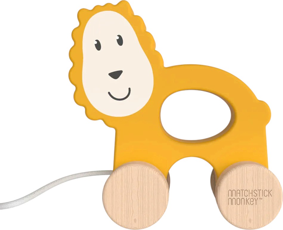 Дървена играчка за дърпане Лъвче - Matchstick Monkey Ludo Lion Дървена играчка за дърпане Лъвче - Matchstick Monkey Ludo Lion - играчка