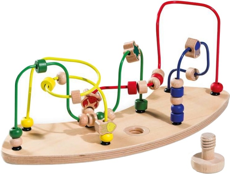 Дървена играчка за столче за хранене Hauck Water Animals Play Moving Дървена играчка за столче за хранене Hauck Water Animals Play Moving - За столчета Alpha+ и Beta+ - играчка