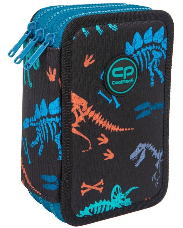 Несесер с ученически пособия Jumper 3 - Cool Pack Несесер с ученически пособия Jumper 3 - Cool Pack - С 3 отделения от серията Dinosaurs - несесер