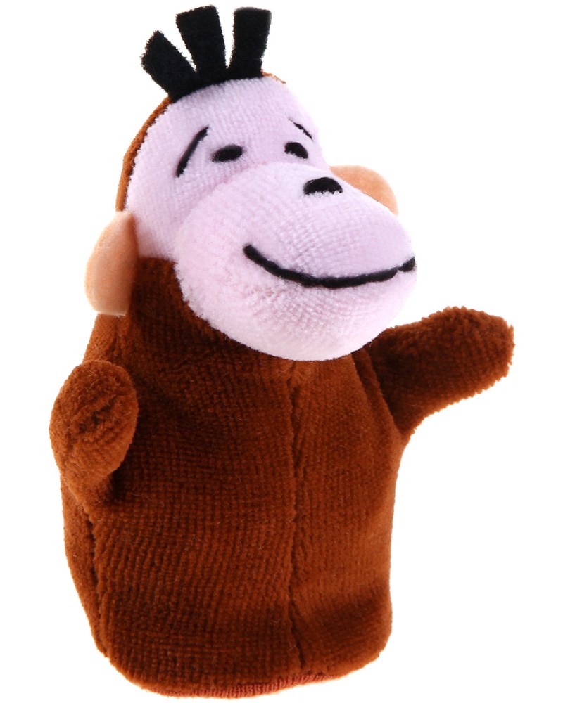 Кукла за пръстче - Маймуна - Плюшена играчка за куклен театър - играчка