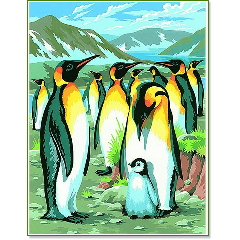 Нарисувай сам шедьовър - Пингвини - Творчески комплект - продукт
