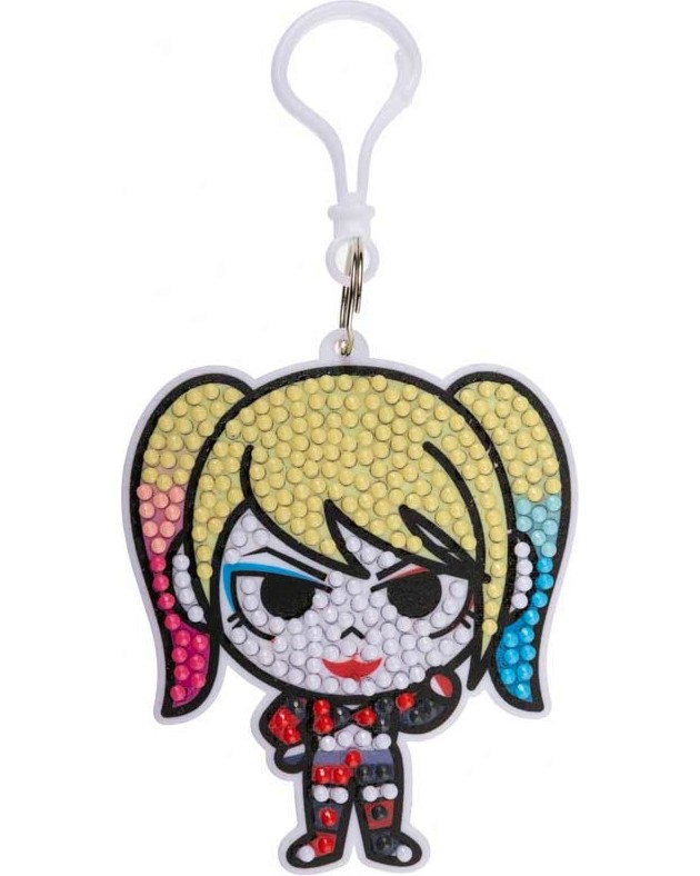 Декорирай сам ключодържател на Харли Куин - Craft Buddy Декорирай сам ключодържател на Харли Куин - Craft Buddy - Творчески комплект от серията DC - аксесоар
