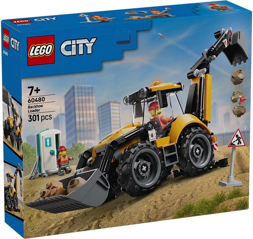 LEGO City - Жълт багер със задна лопата LEGO City - Жълт багер със задна лопата - Детски конструктор - играчка