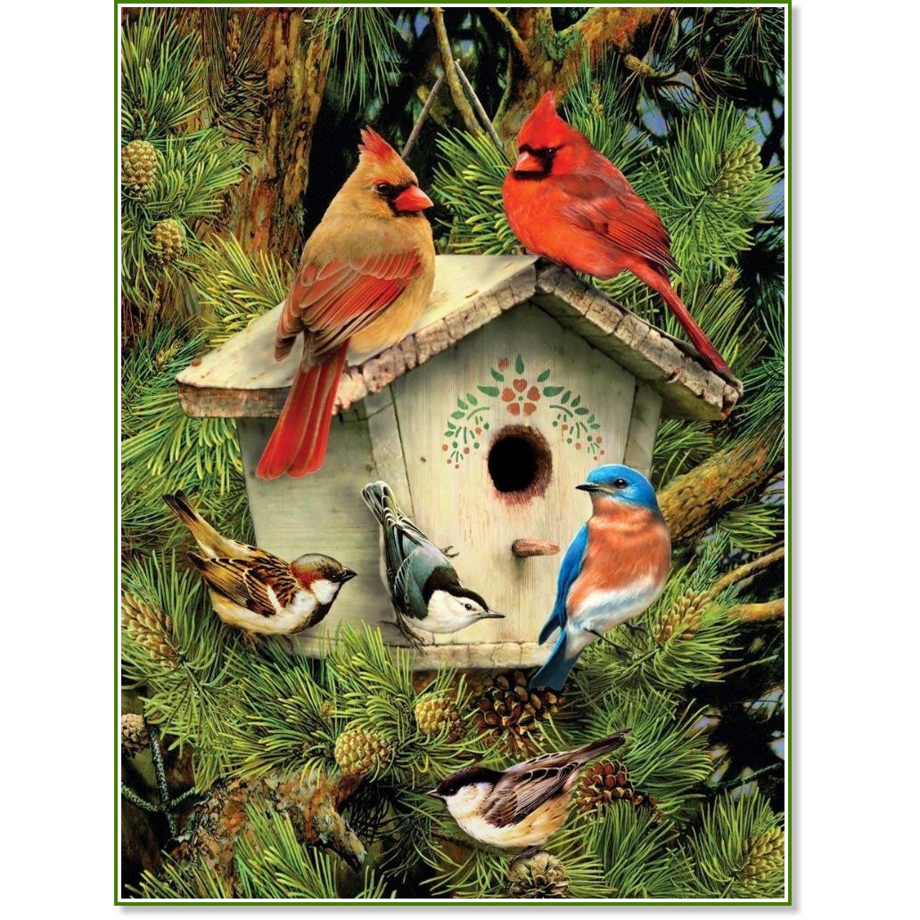 Нарисувай сам картина - Къщичка за птици - Творчески комплект - продукт