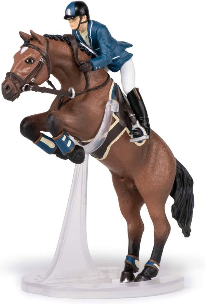 Фигурки на кон и състезател Papo Фигурки на кон и състезател Papo - От серията Коне - фигури