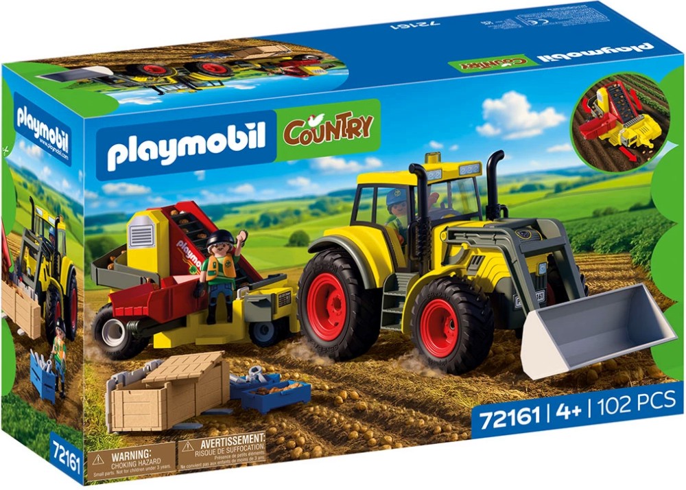 Playmobil Country - Голям трактор с картофокомбайн Playmobil Country - Голям трактор с картофокомбайн - играчка