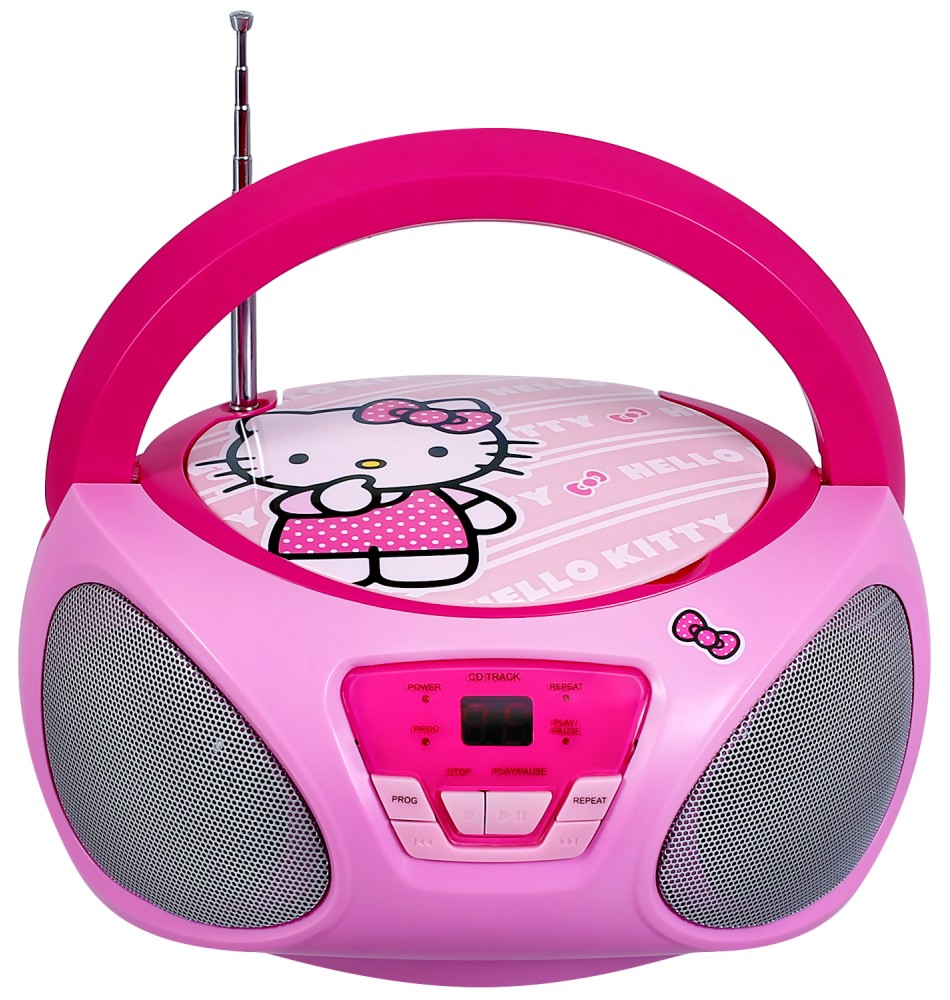 Детски CD плеър с радио Детски CD плеър с радио - От серията "Hello Kitty" - играчка