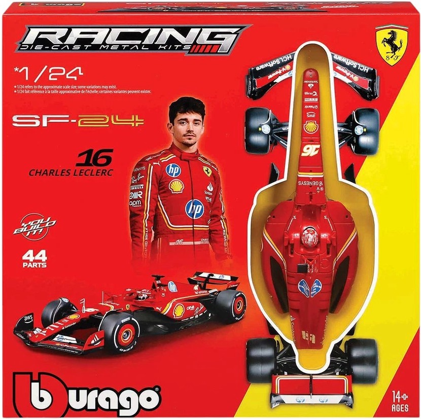 Сглоби болид F1 Ferrari SF-24 - Bburago Сглоби болид F1 Ferrari SF-24 - Bburago - От серията Race Collezione - играчка