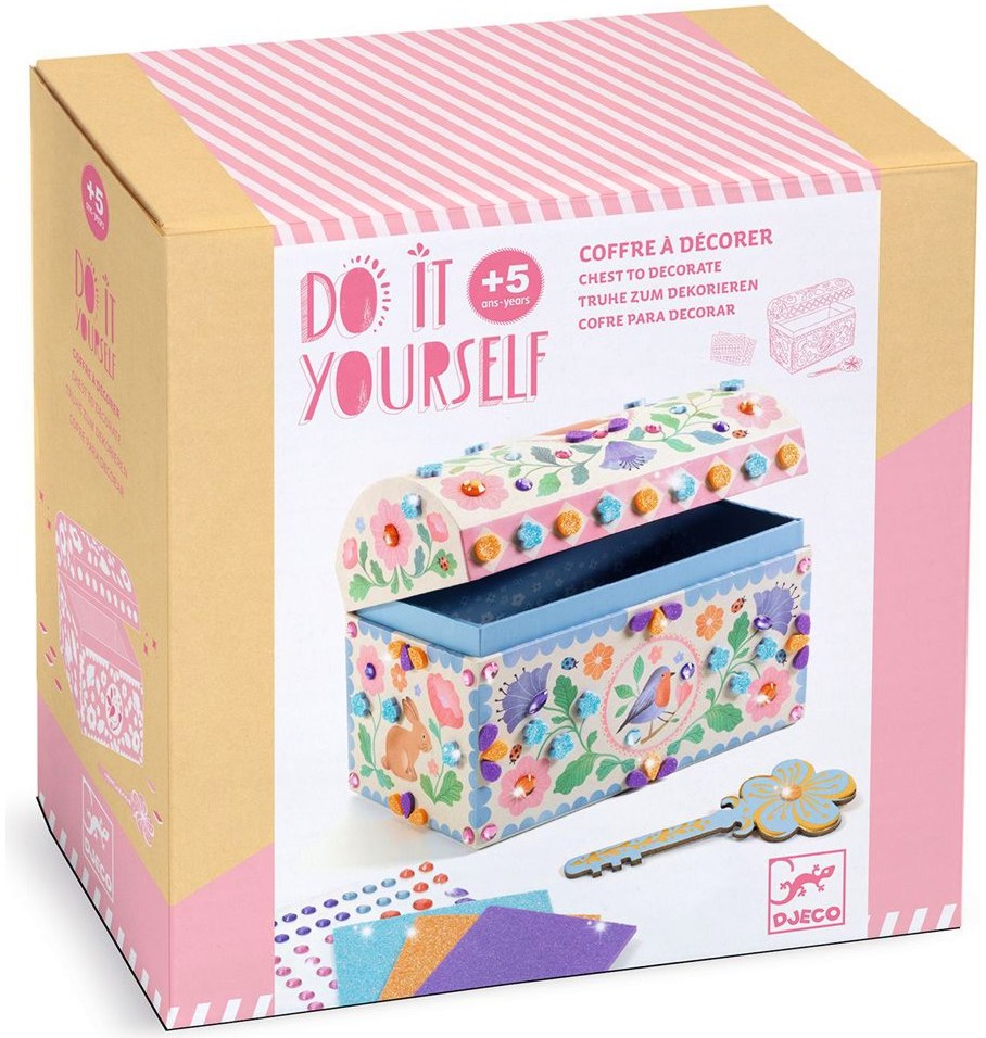 Направи си сам ковчеже - Djeco Направи си сам ковчеже - Djeco - Творчески комплект от серията Do It Yourself - творчески комплект
