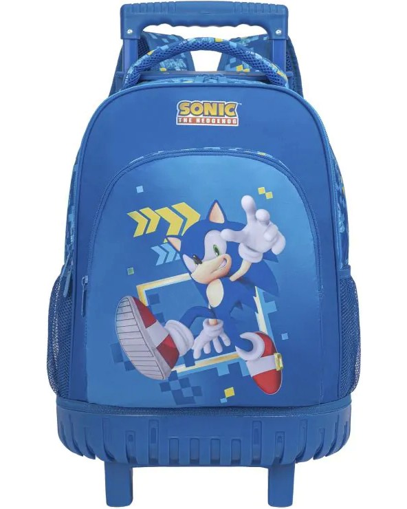 Ученическа раница с колелца Gotta go fast Ученическа раница с колелца Gotta go fast - На тема Sonic - раница