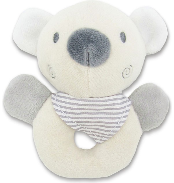 Плюшена дрънкалка Мече - Lorelli Плюшена дрънкалка Мече - Lorelli - играчка