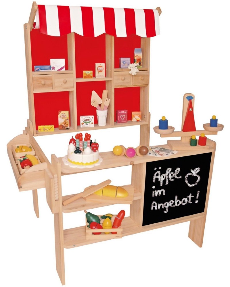 Щанд за детски магазин Щанд за детски магазин - Дървена играчка - играчка