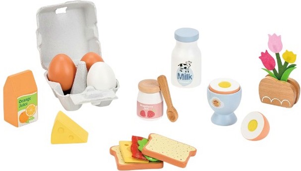 Дървен комплект Вкусна закуска - Lelin Toys Дървен комплект Вкусна закуска - Lelin Toys - играчка