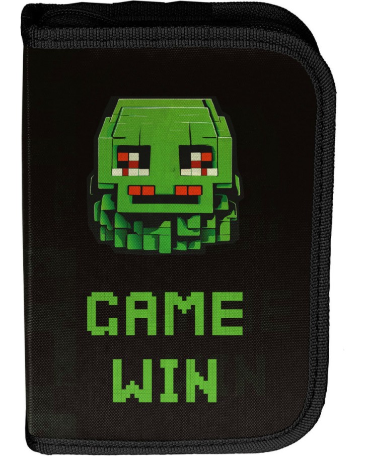 Несесер с ученически пособия Pixel Mask Paso Несесер с ученически пособия Pixel Mask Paso - С 1 отделение от серията Minecraft - несесер