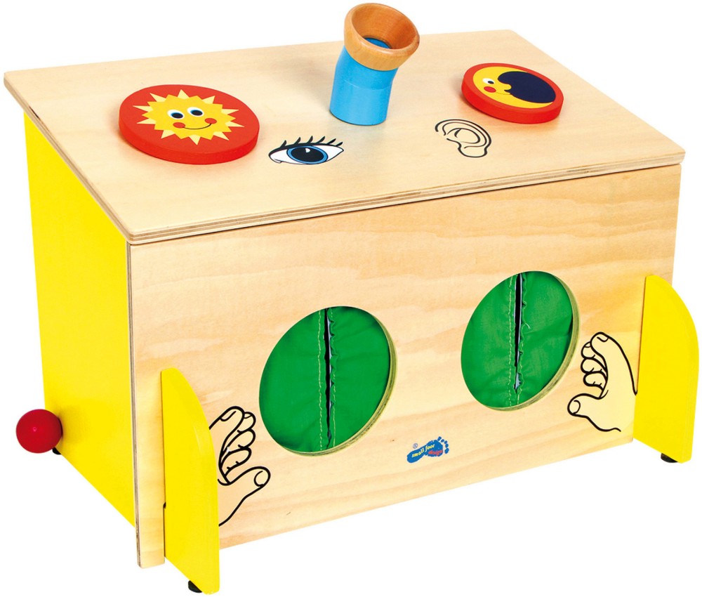 Дървена кутия Small Foot - Усещане - играчка
