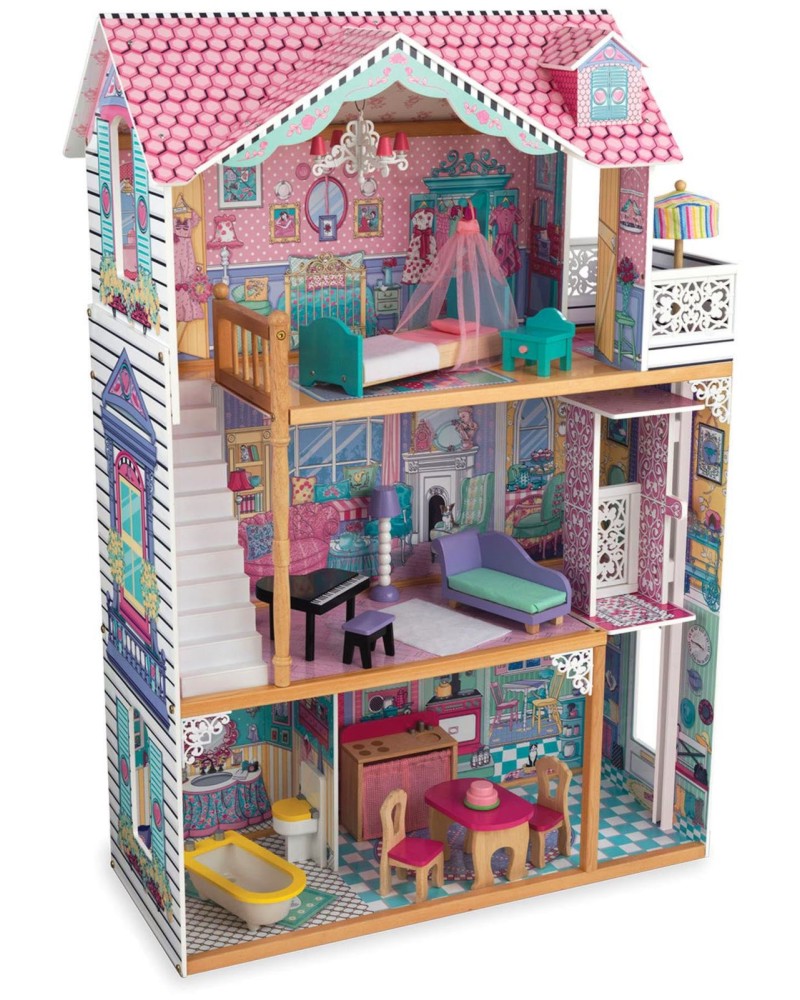 Къща за кукли - Анабел - Дървена детска играчка - играчка