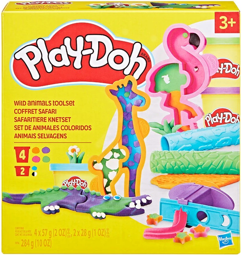 Комплект с моделин Диви животни - Play-Doh Комплект с моделин Диви животни - Play-Doh - Творчески комплект - творчески комплект