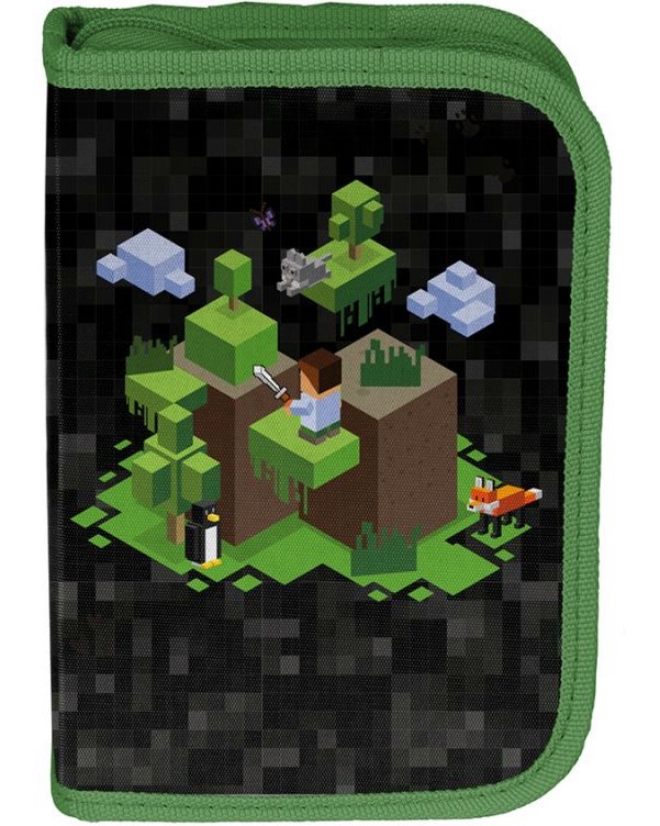 Ученически несесер Pixel Blocks Paso Ученически несесер Pixel Blocks Paso - С 1 отделение от серията Minecraft - несесер