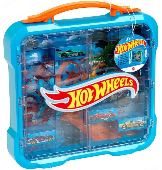 Витрина за колички - Mattel Витрина за колички - Mattel - Със светлина, на тема Hot Wheels - играчка