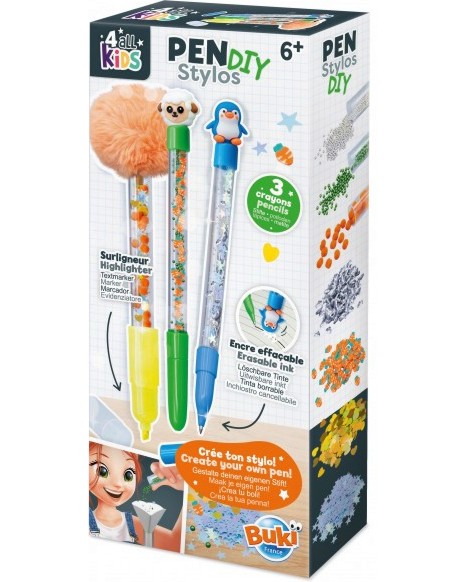 Направи си сам химикалки животни - Buki France Направи си сам химикалки животни - Buki France - Творчески комплект от серията 4 all kids - играчка