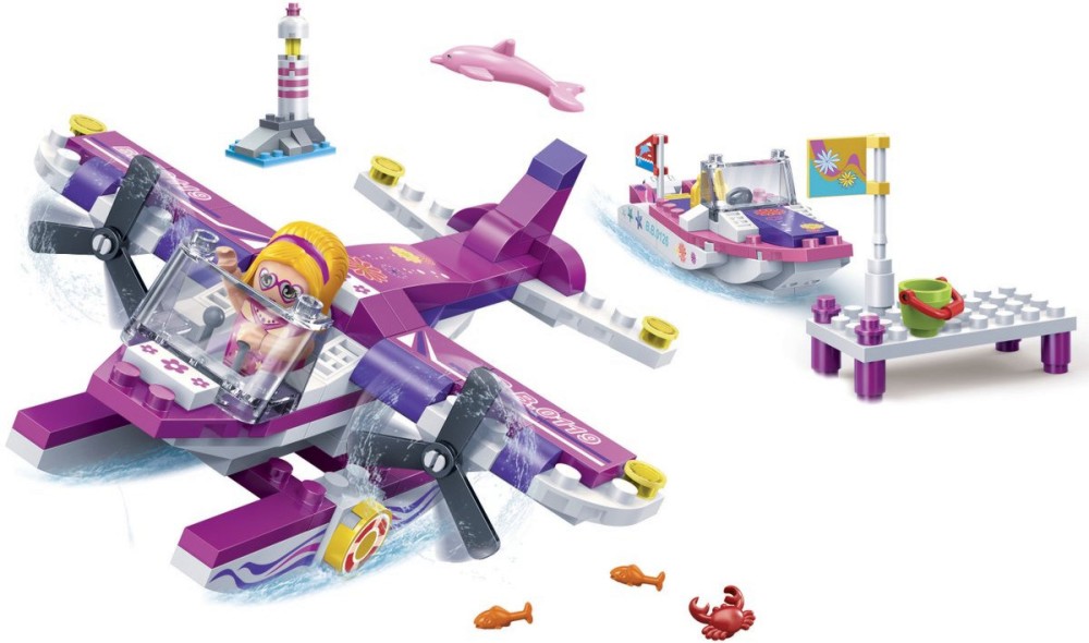 Воден самолет - Детски конструктор от серията "Trendy Beach" - играчка