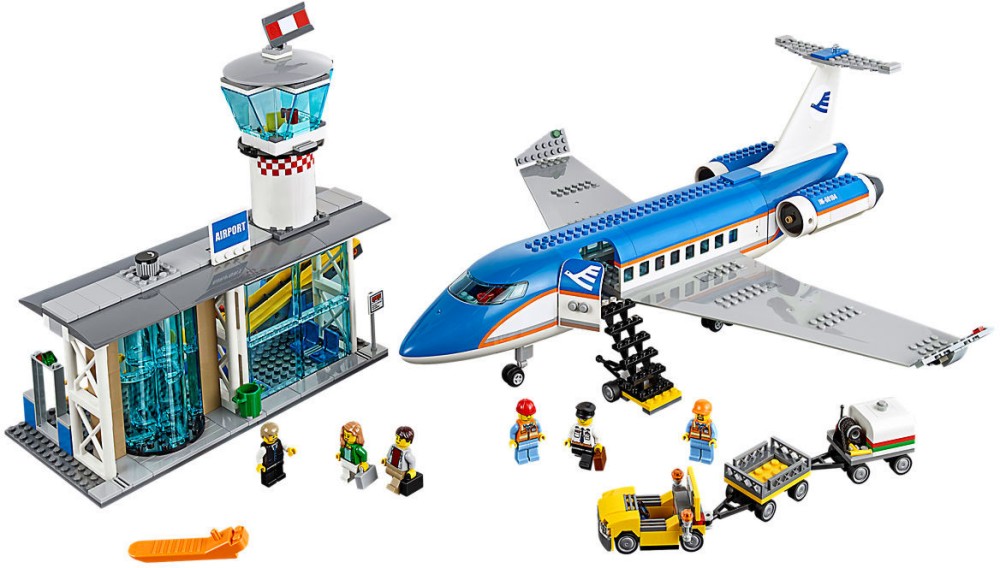 Пътнически терминал Пътнически терминал - Детски конструктор от серията "LEGO City" - играчка