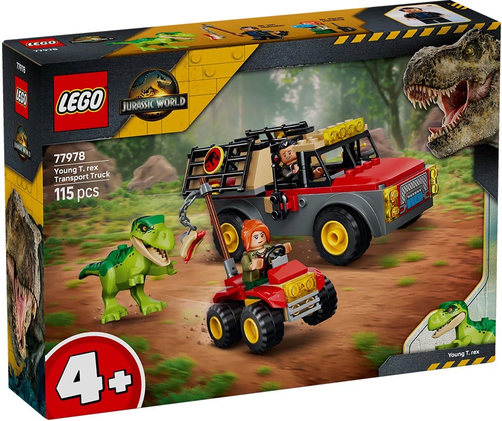 LEGO Jurassic World - Камион за транспортиране на Т-рекс LEGO Jurassic World - Камион за транспортиране на Т-рекс - Детски конструктор - играчка