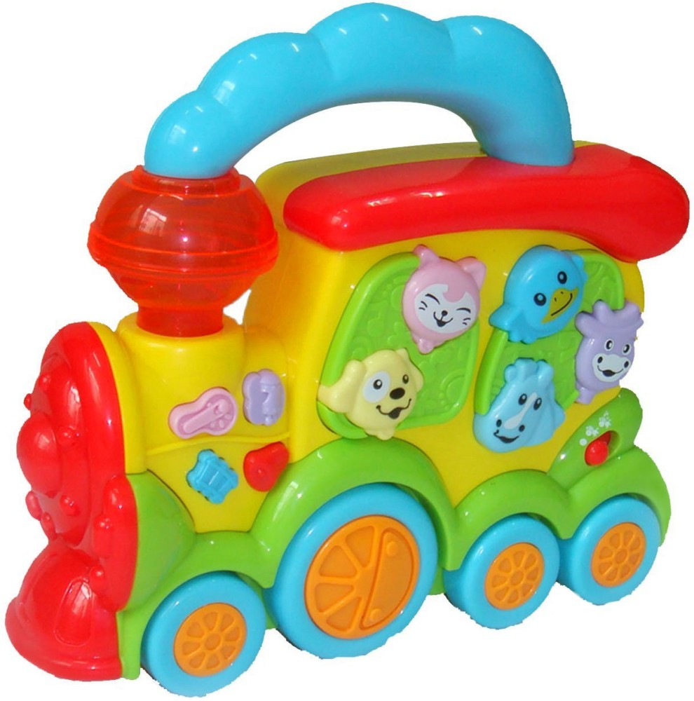Влакче с животни - Детска музикална играчка - - store.bg