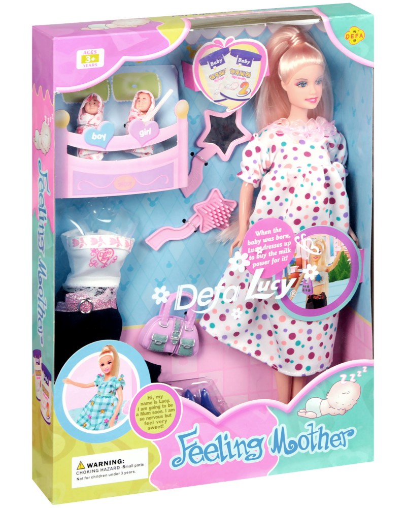 Кукла Луси с бебета - От серията "Defa Lucy" - кукла