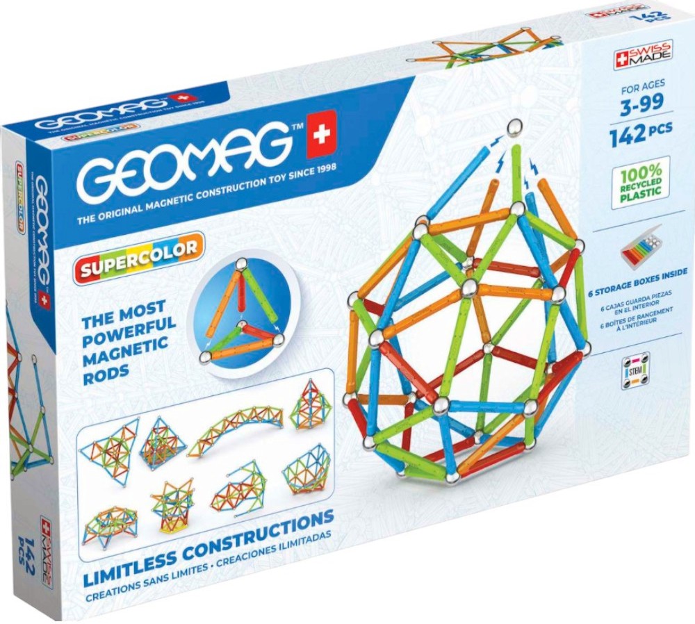 Магнитен конструктор - Geomag Магнитен конструктор - Geomag - От серията Supercolor - играчка