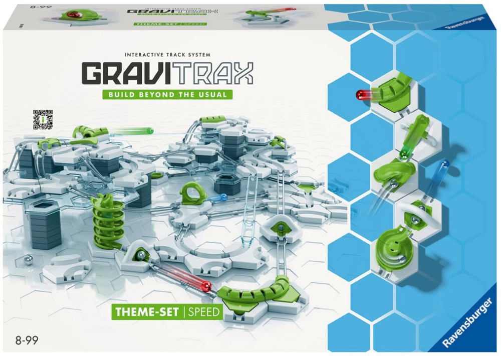 Писта за топчета Speed - Ravensburger Писта за топчета Speed - Ravensburger - Стартов комплект от серията Gravitrax - играчка