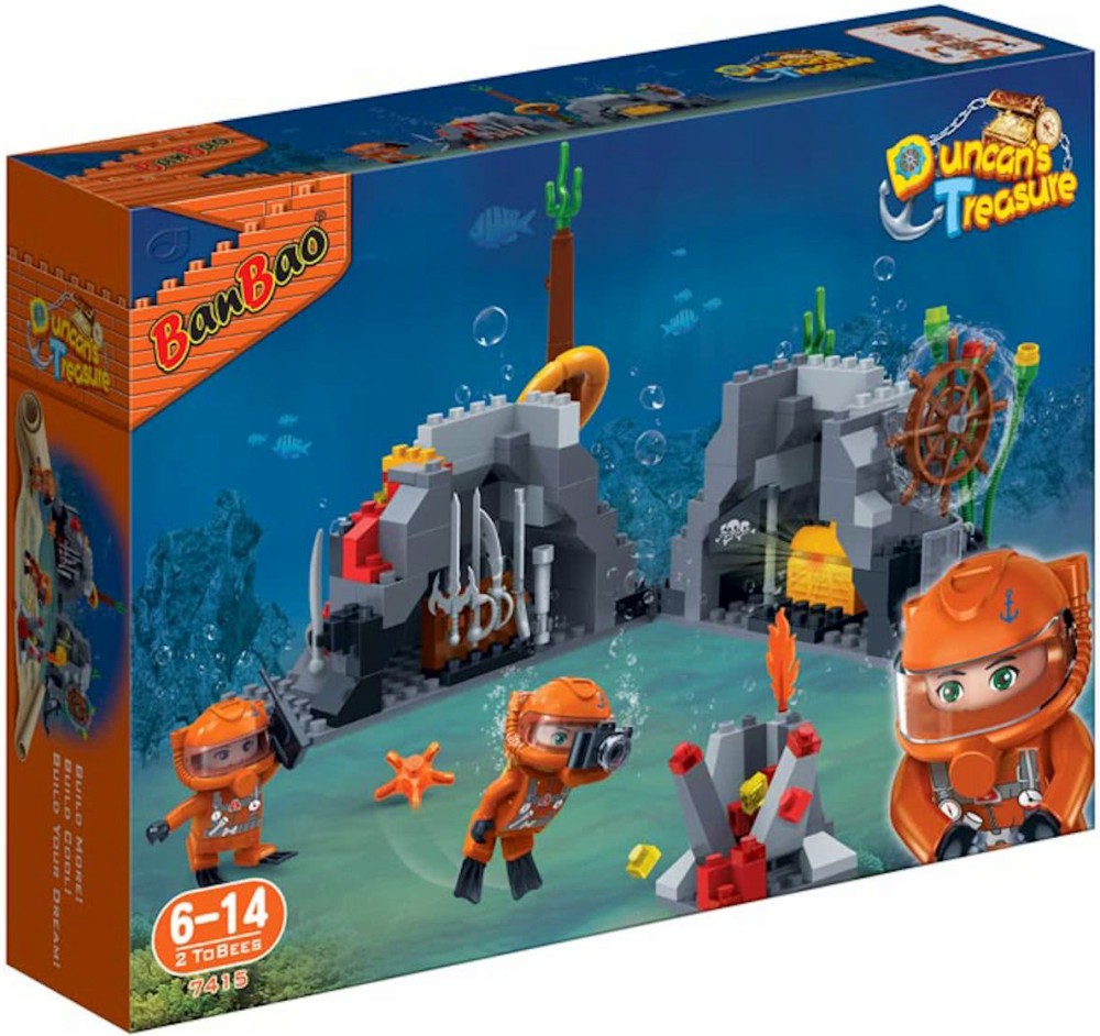 Детски конструктор BanBao - Подводна съкровищница - Oт серията Duncans Treasure - играчка