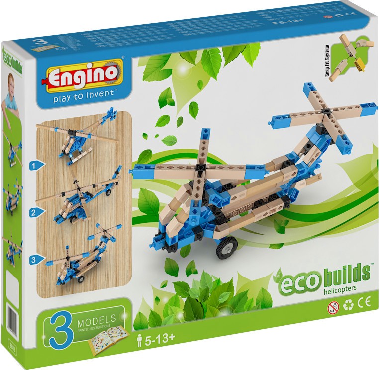 Вертолети - 3 в 1 - Детски конструктор от серията "Eco Builds" - играчка