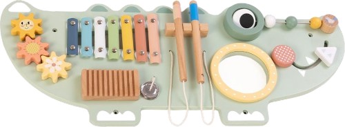 Дървена дъска с активности Крокодил - Tooky Toy Дървена дъска с активности Крокодил - Tooky Toy - играчка