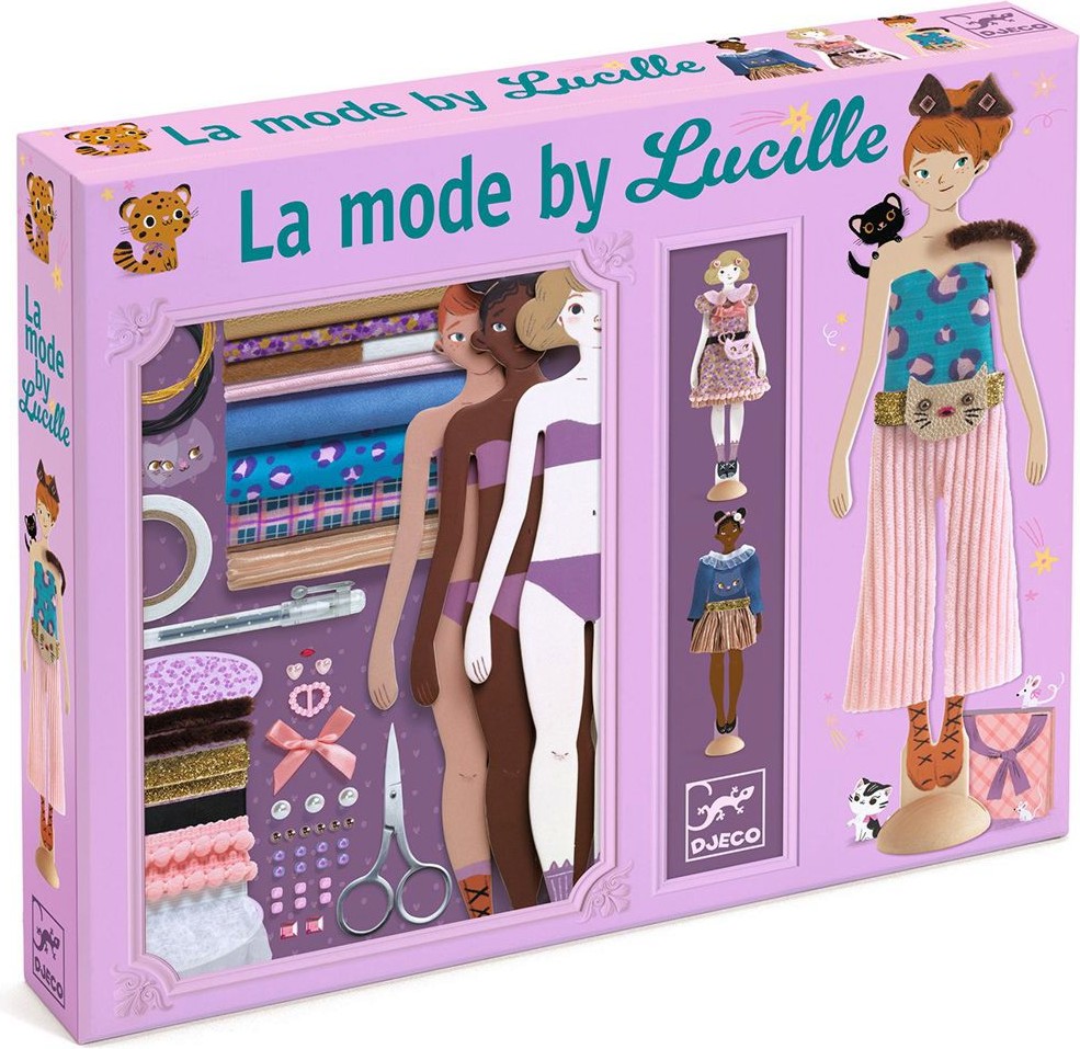 Облечи куклите Млад стилист от Люсил - Djeco Облечи куклите Млад стилист от Люсил - Djeco - Творчески комплект - творчески комплект