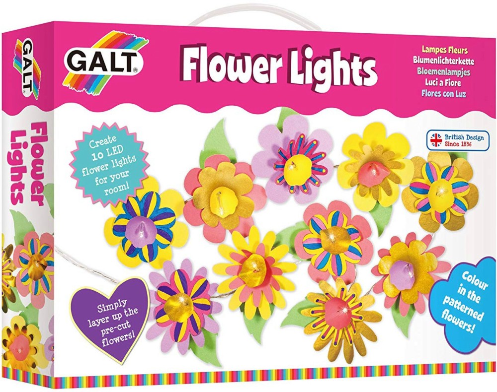 Направи сама Galt -  Лампички с цветя - Творчески комплект - творчески комплект