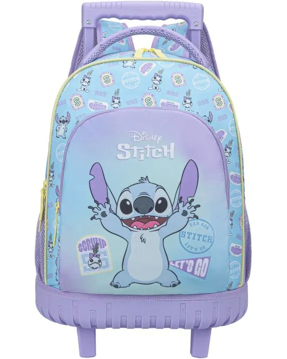 Ученическа раница с колелца Let's go Ученическа раница с колелца Let's go - На тема Stitch - раница
