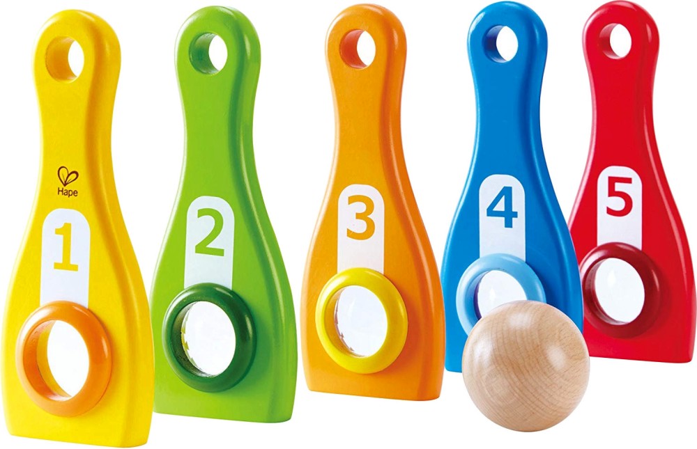 Боулинг - Детска дървена занимателна игра - играчка - store.bg