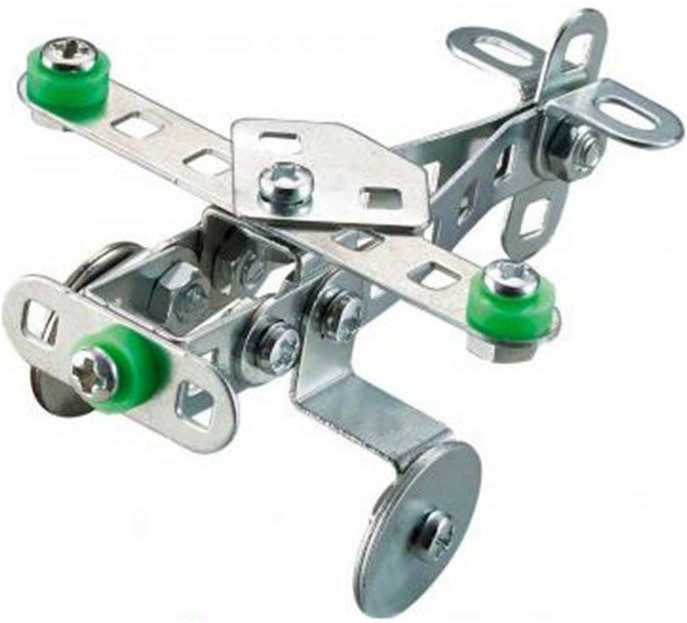 Детски метален конструктор Tronico - Самолет - От серията Silver - играчка