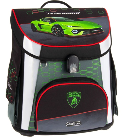 Ученическа раница с капак Compact - Ars Una Ученическа раница с капак Compact - Ars Una - От серията Lamborghini - раница