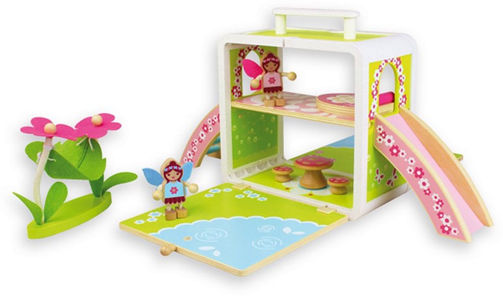 Къщата на феите - В куфарче - Детска дървена играчка - играчка