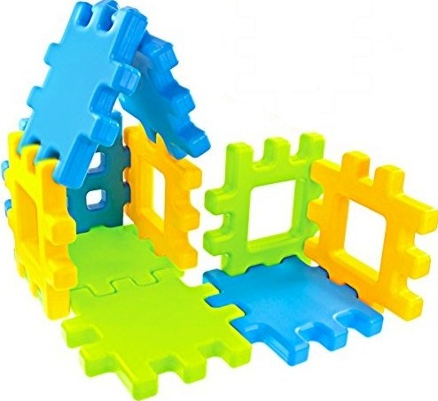 Детски конструктор с вафлени блокчета - Комплект от 20 части  - играчка
