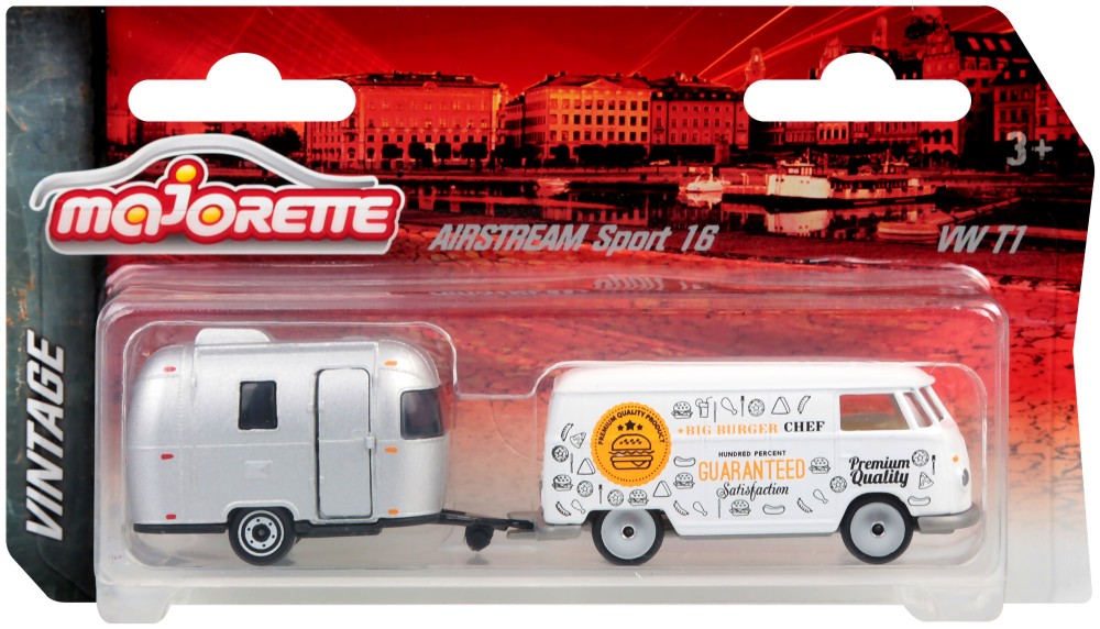 ������� ������� Majorette Volkswagen T1 � �������� Airstream Sport 16 - �� ������� Vintage - �������