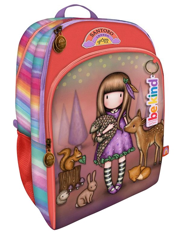 Ученическа раница Be Kind To All Creatures - Santoro Ученическа раница Be Kind To All Creatures - Santoro - На тема Gorjuss - раница
