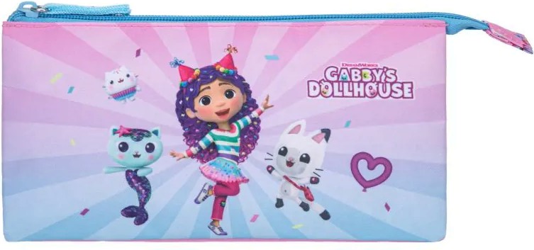 Ученически несесер Gabby Dollhouse Ученически несесер Gabby Dollhouse - С 1 отделение на тема Къщата за кукли на Габи - несесер