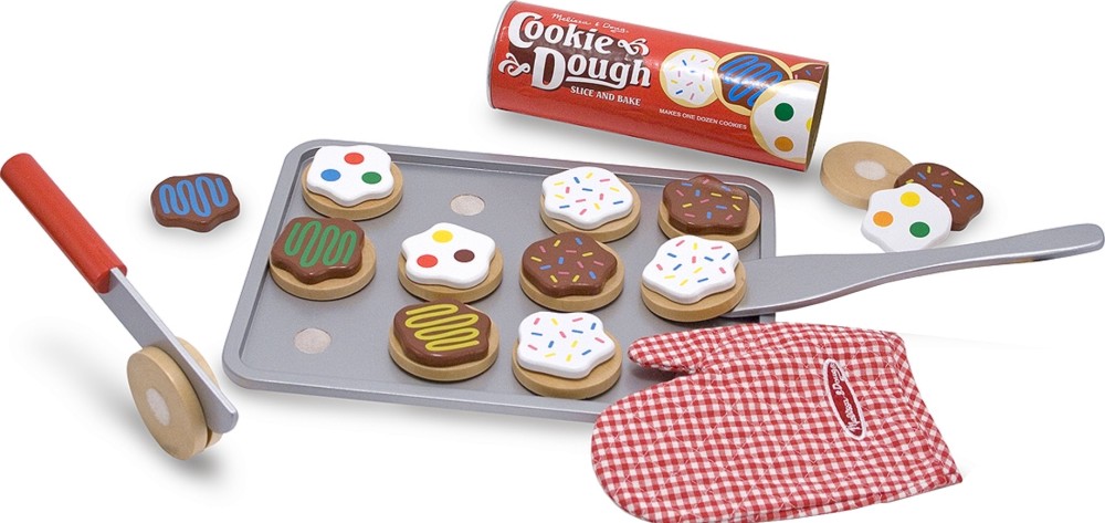 Дървени бисквитки за игра Melissa & Doug Дървени бисквитки за игра Melissa & Doug - играчка